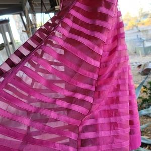 bebe A-Line Satiny/Sheer Summer Dress